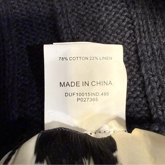 Dissh Jazz Indigo Ribbed Knit Set Navy Top Straight Leg Pants NWT Womens XS - Picture 16 of 16